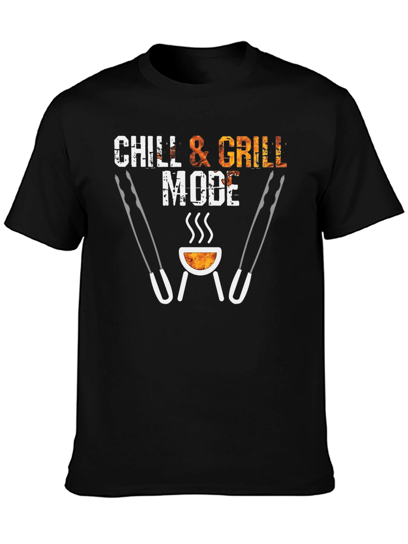 Chill & Grill Mode Black T-Shirt