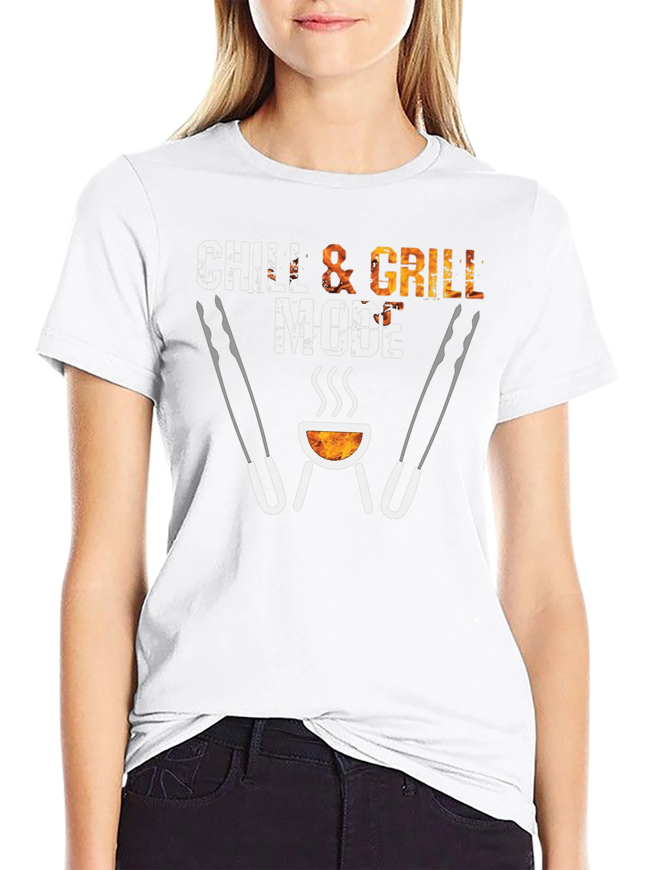 Chill & Grill Mode Black T-Shirt