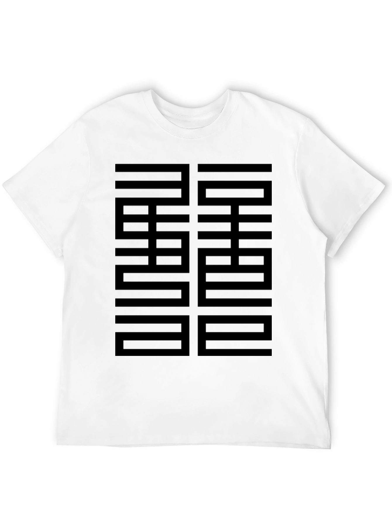 Abstract Graphic Black Tee - Modern Casual Style