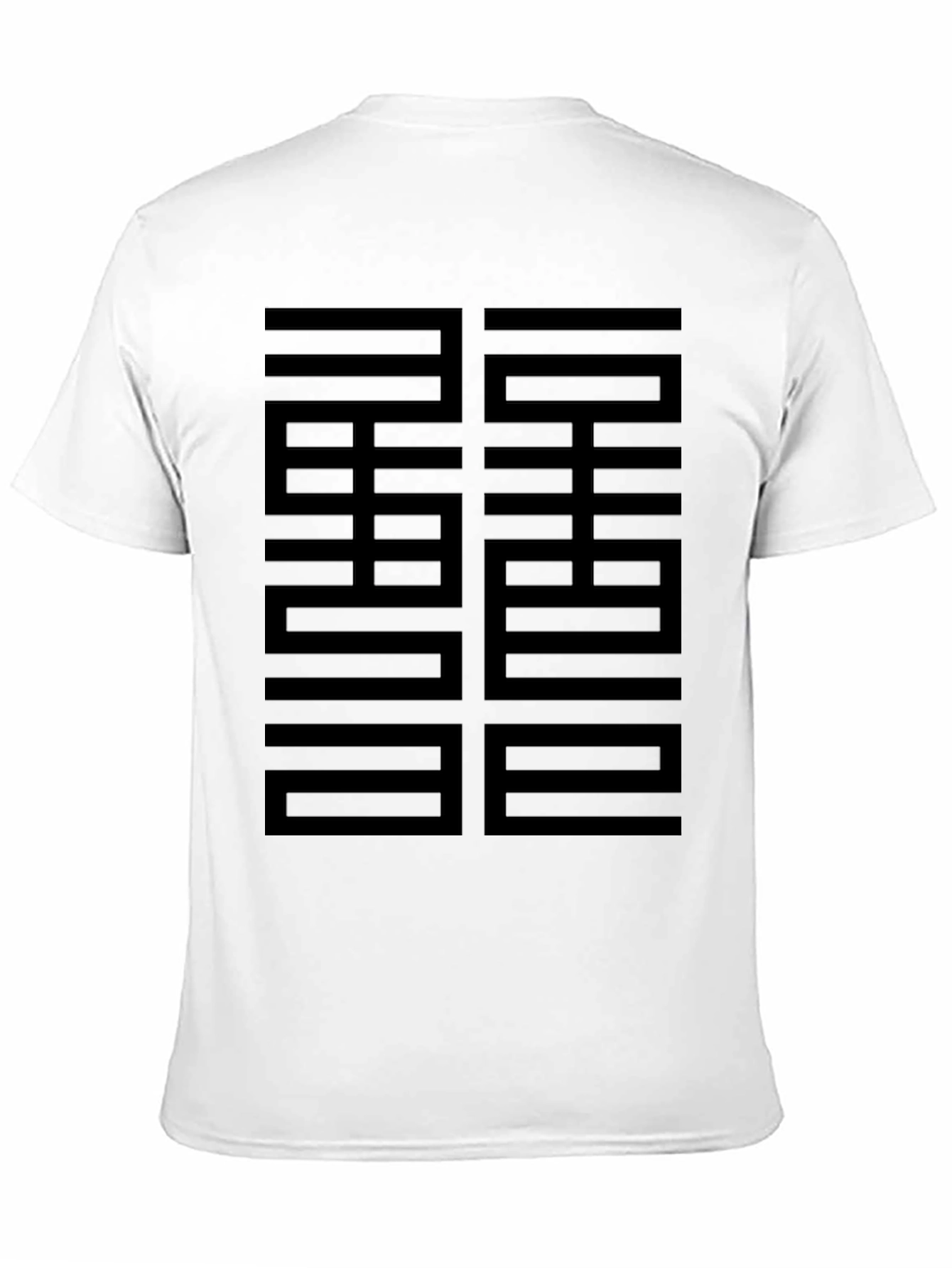 Abstract Graphic Black Tee - Modern Casual Style