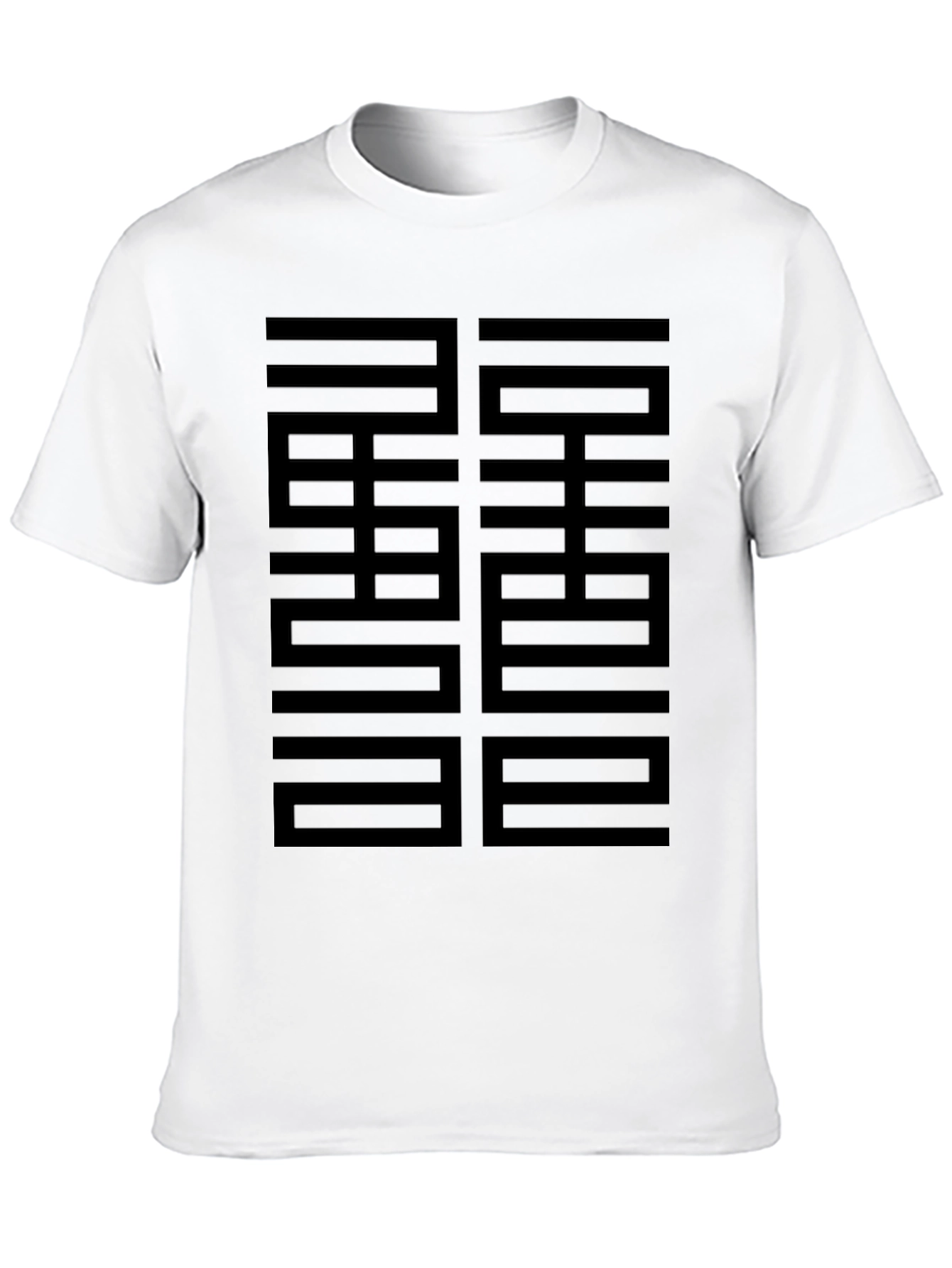 Abstract Graphic Black Tee - Modern Casual Style