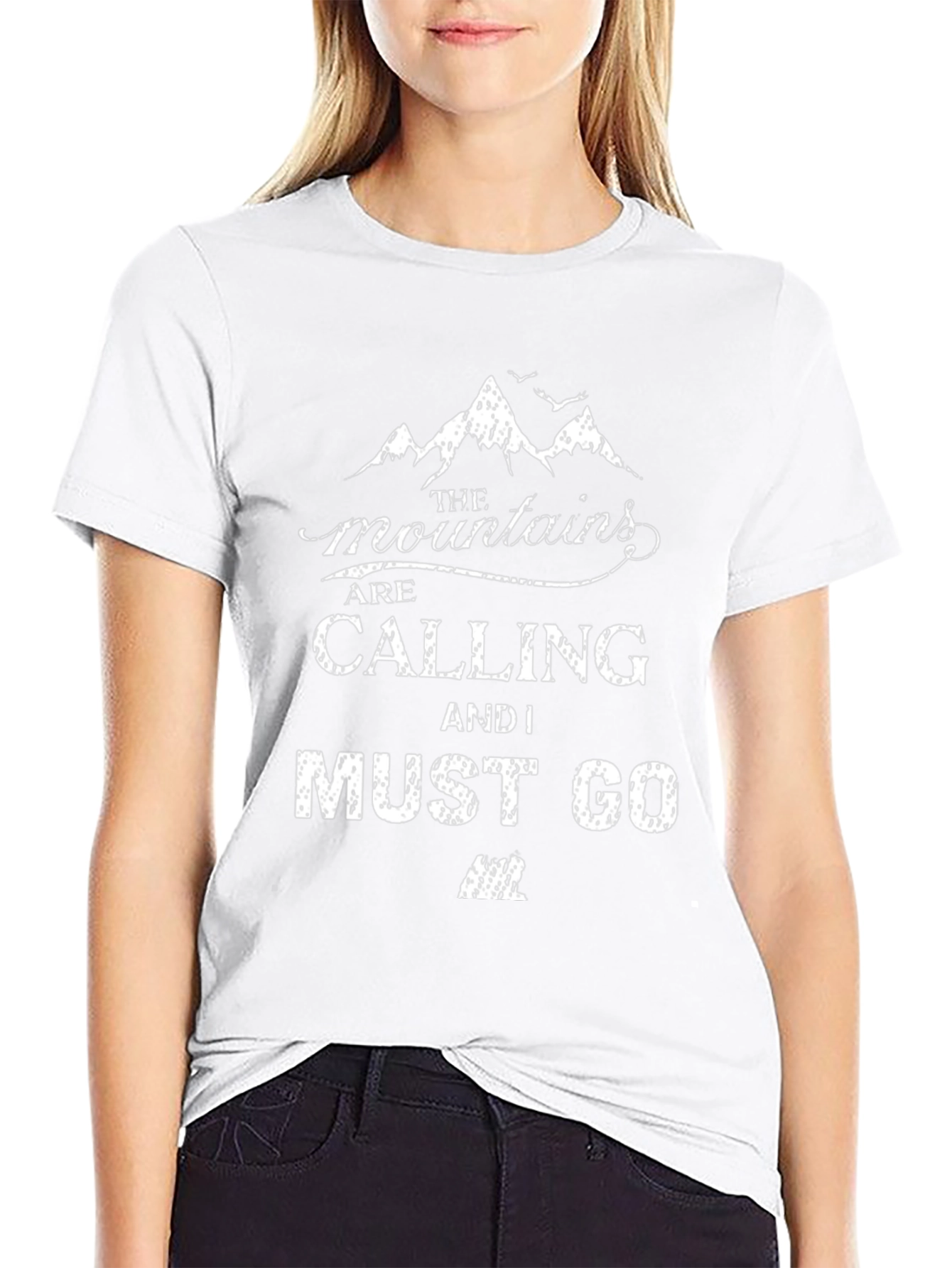 Mountains Are Calling Black T-Shirt