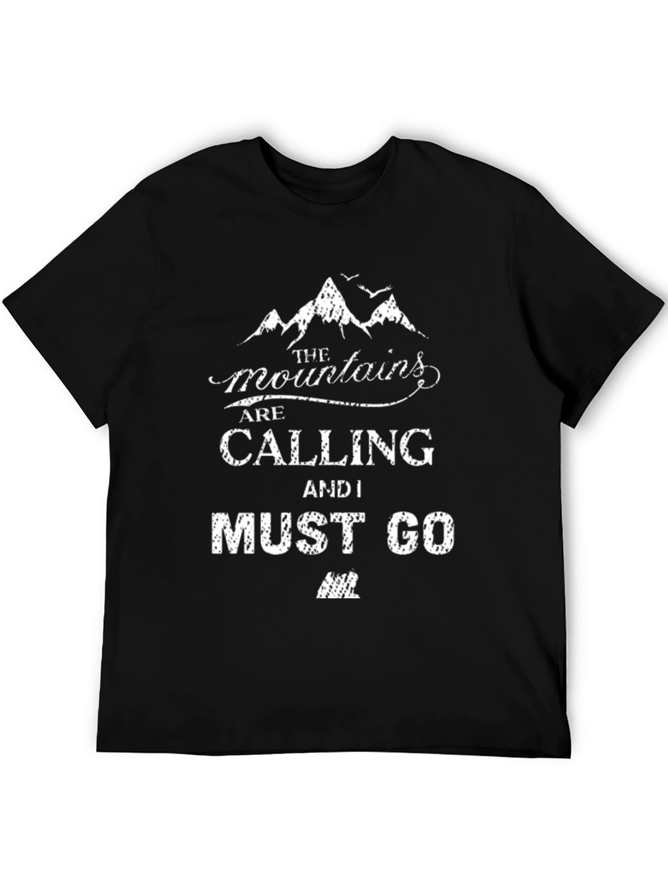 Mountains Are Calling Black T-Shirt