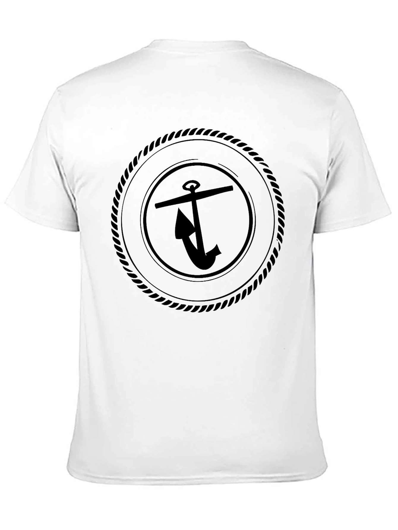 Nautical Anchor Emblem Black T-Shirt