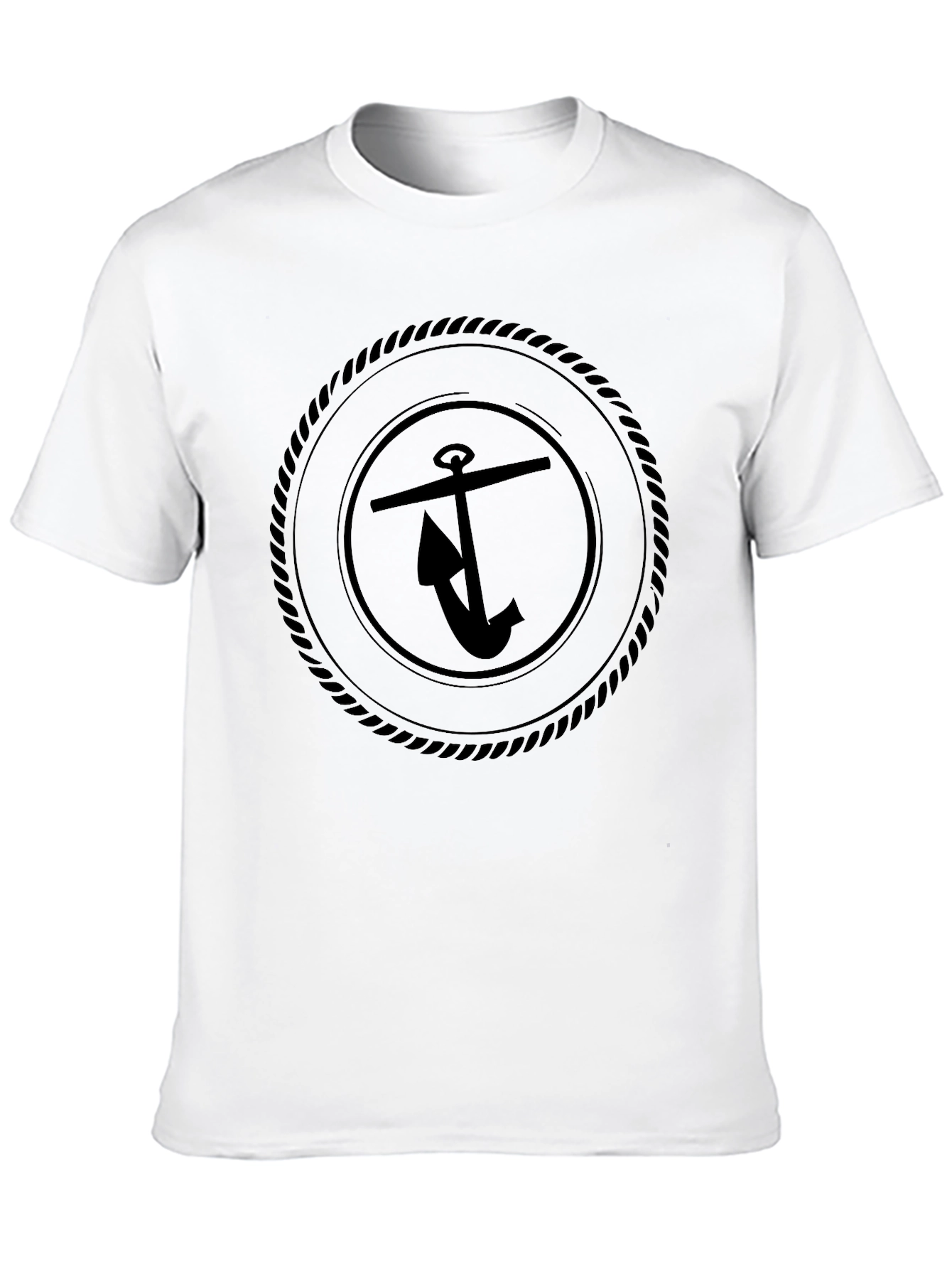 Nautical Anchor Emblem Black T-Shirt