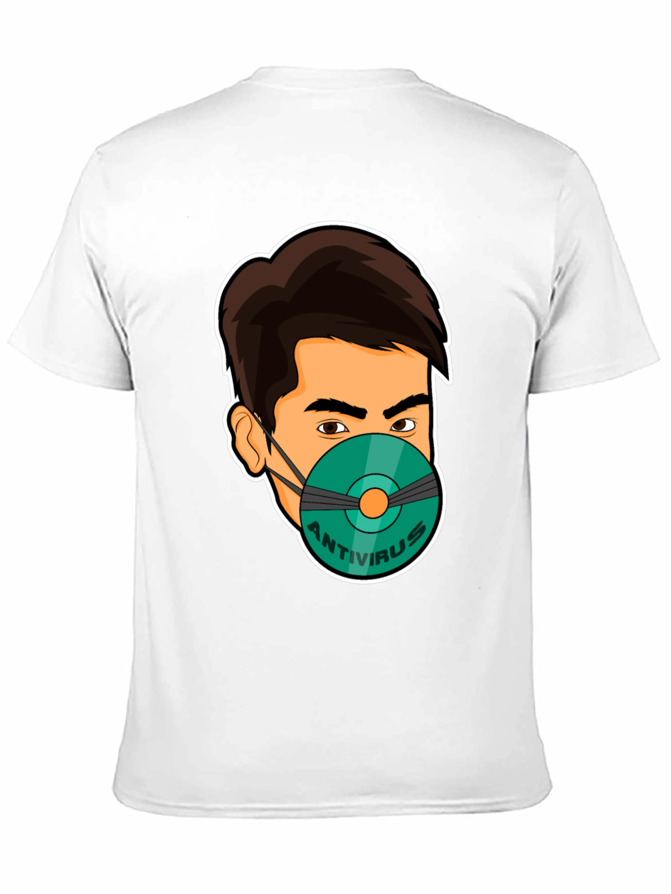 Antivirus Face Mask Graphic T-Shirt
