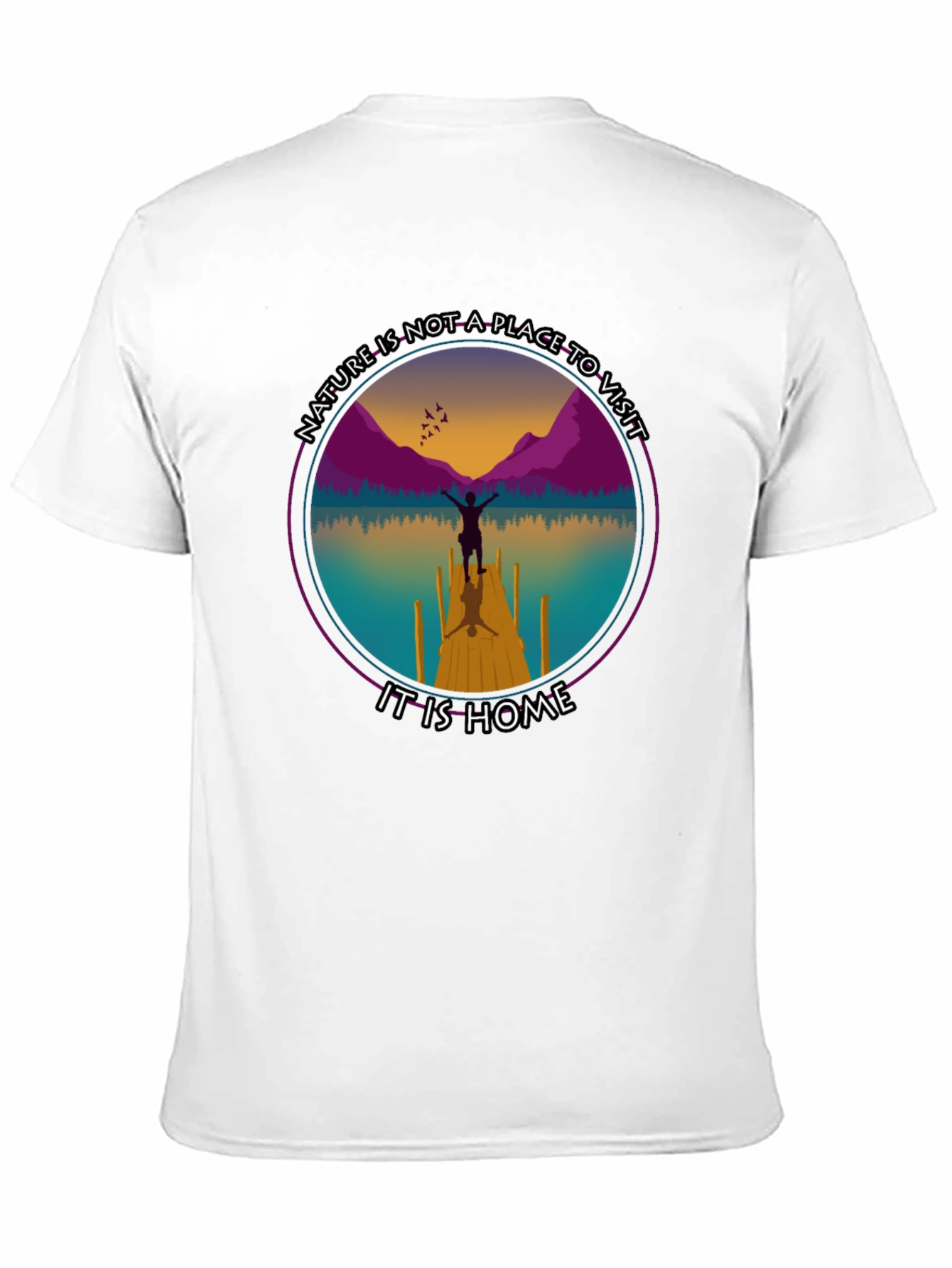 Nature Is Home Graphic Tee - Unisex Black T-Shirt