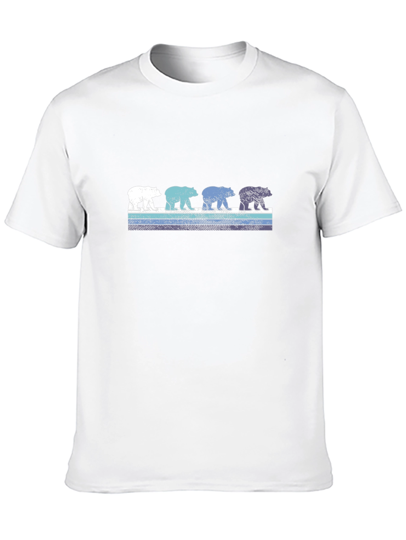 Retro Bear Graphic T-Shirt - Casual Cotton Tee