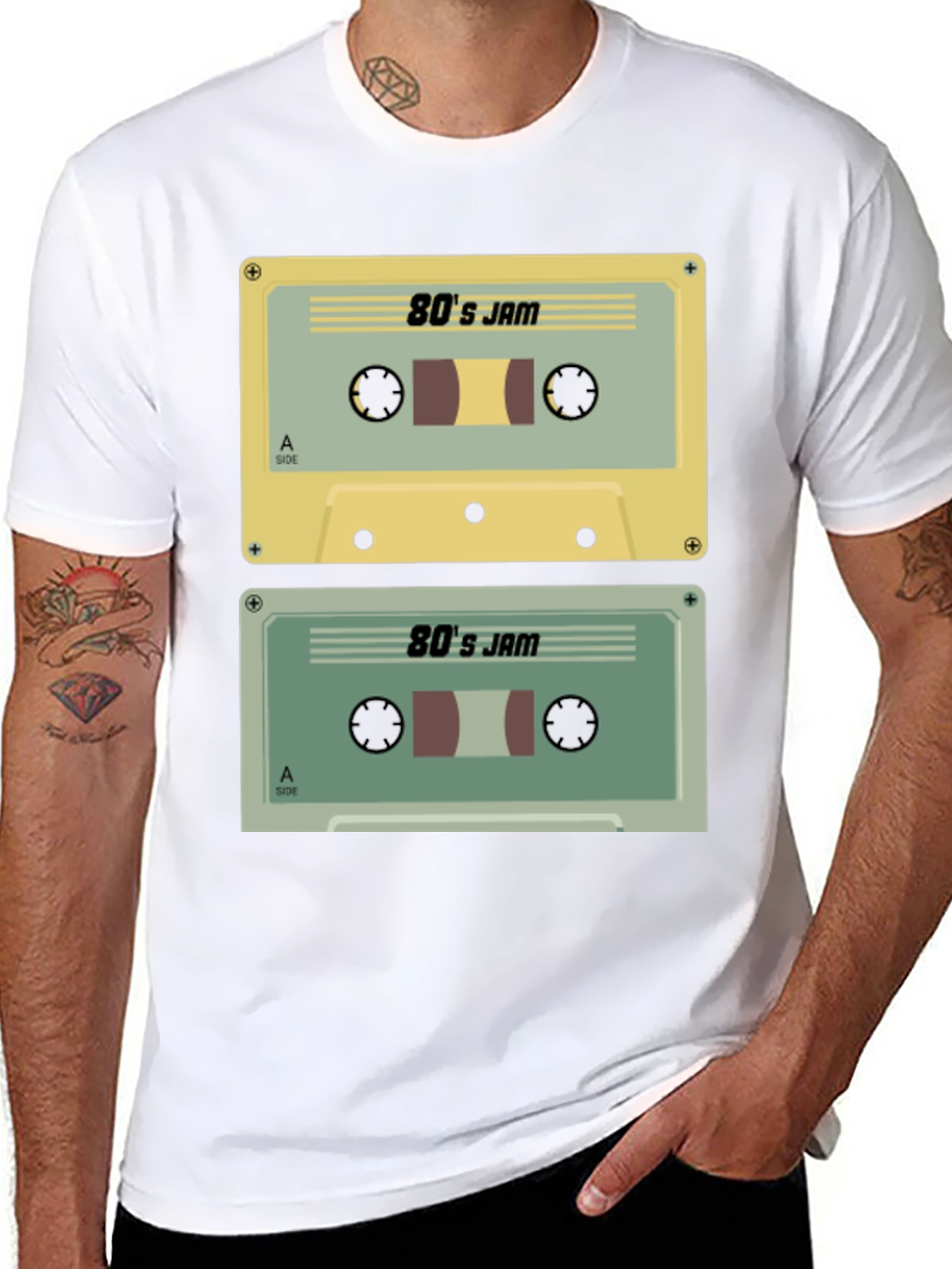 80s Jam Cassette Tape Graphic Tee - Retro Style
