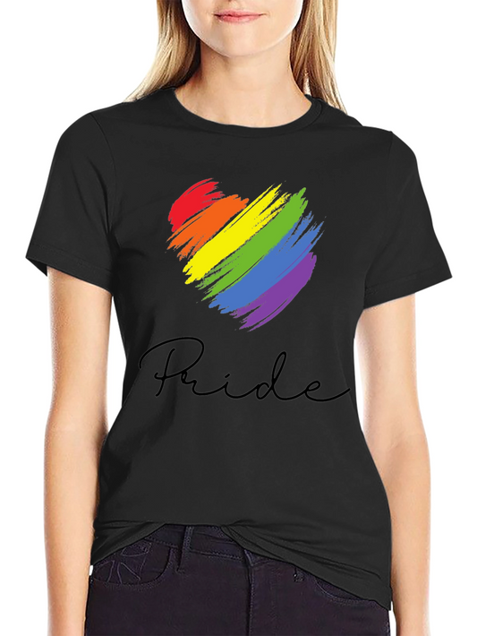 Pride Heart T-Shirt - Rainbow Graphic Tee