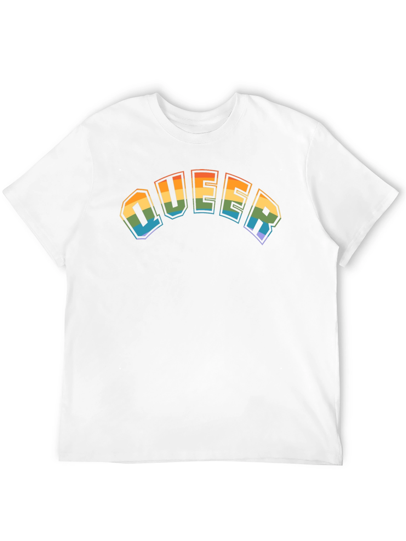 Queer Pride T-Shirt Rainbow LGBTQ+ Graphic Tee