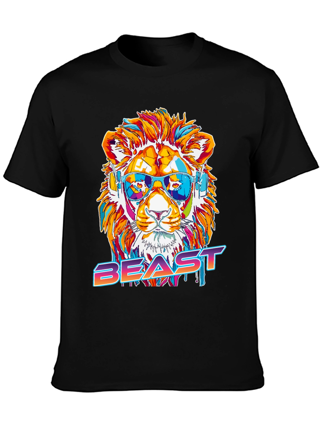 Cool Lion Beast Graphic Tee