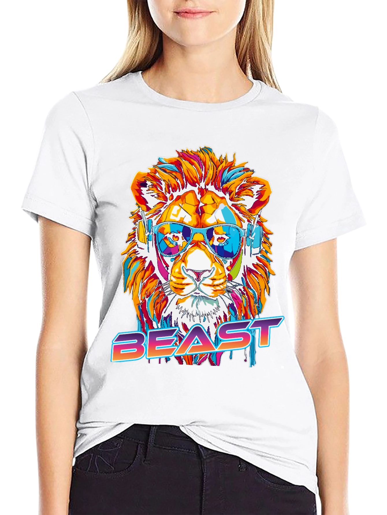 Cool Lion Beast Graphic Tee