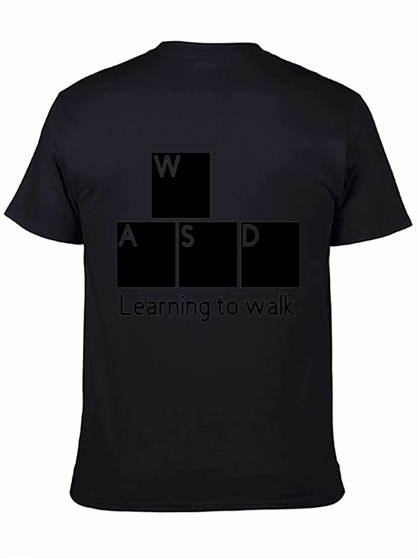 WASD Gaming Tee - Learning to Walk Black Shirt