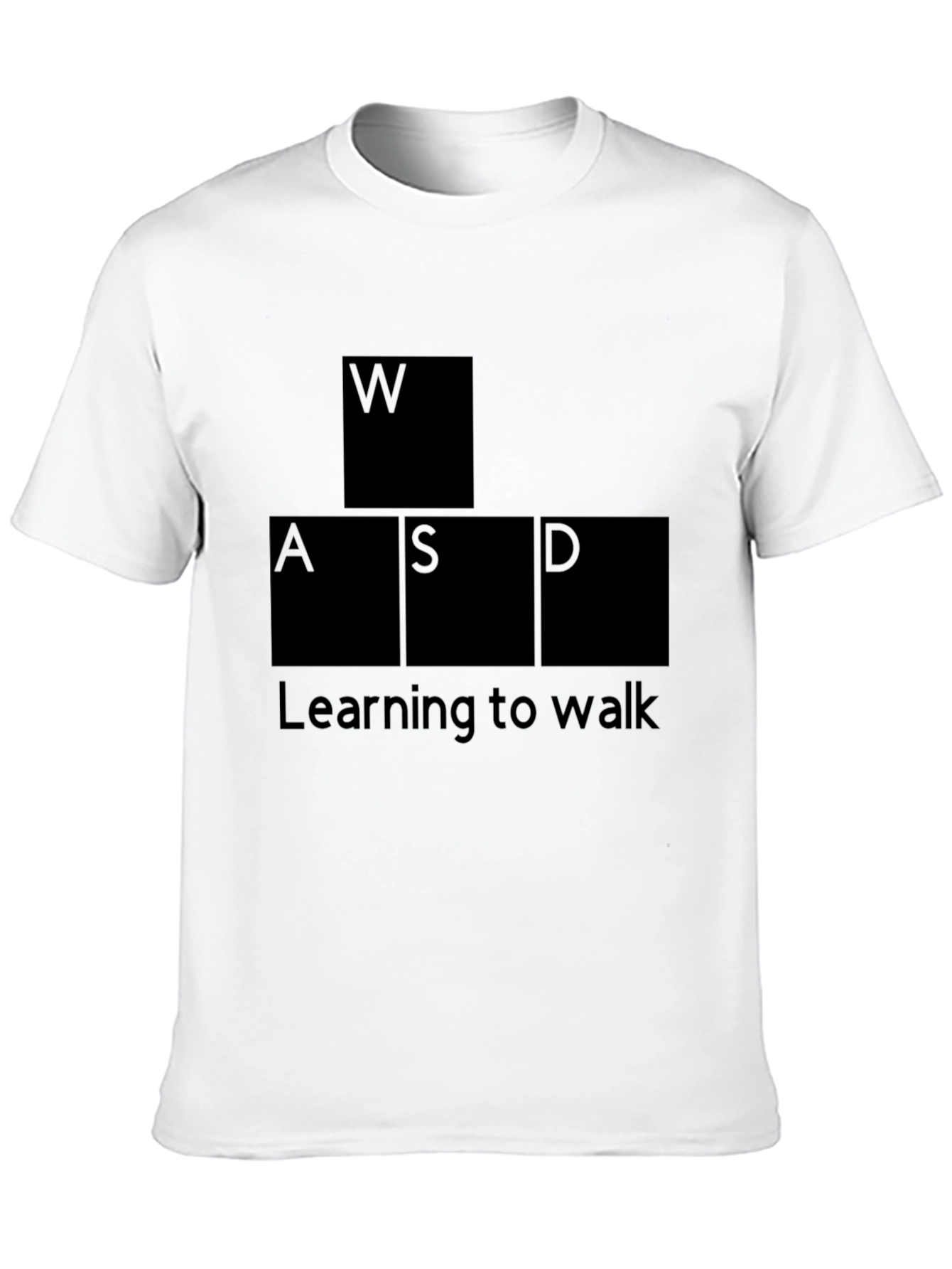 WASD Gaming Tee - Learning to Walk Black Shirt
