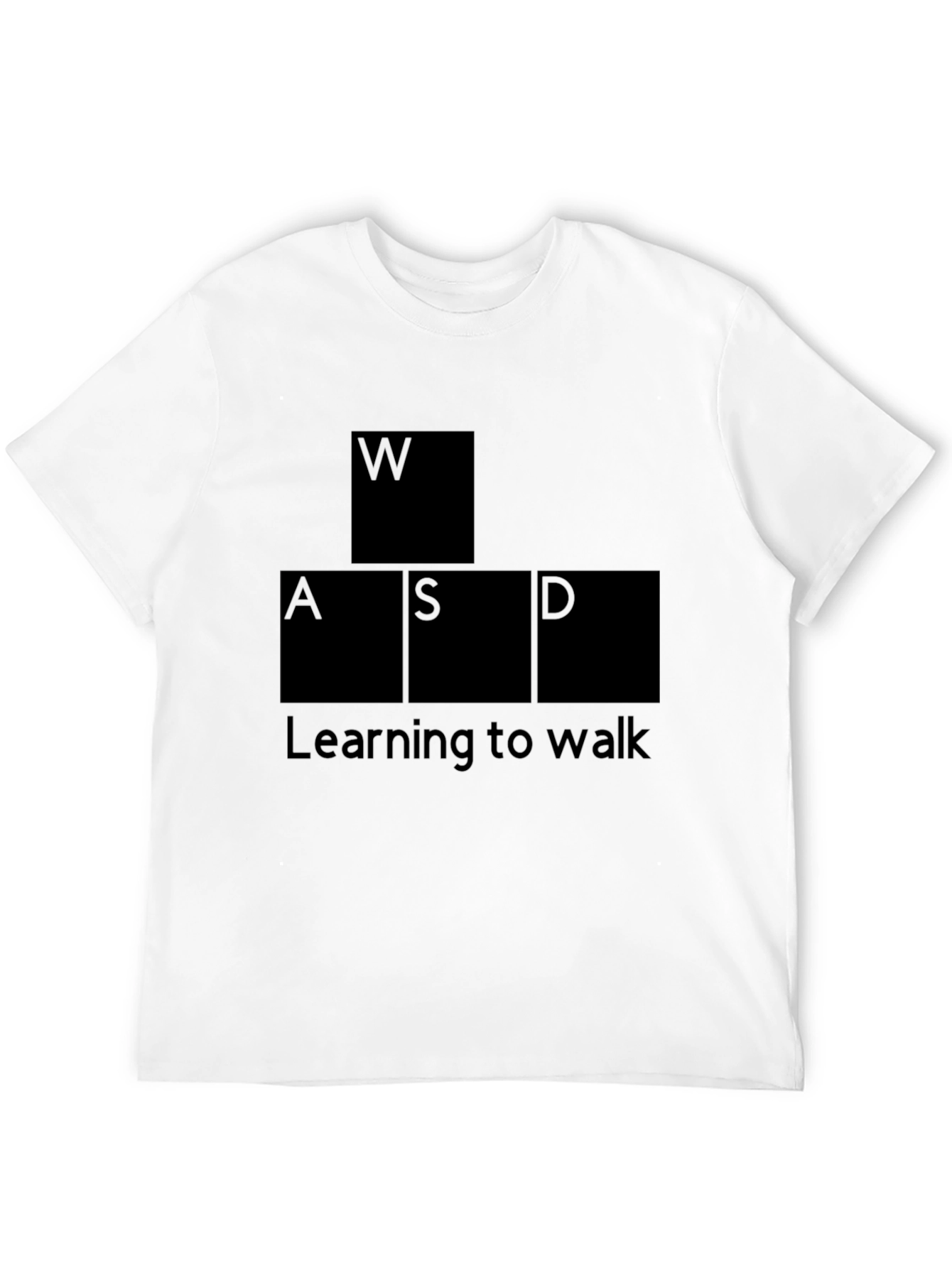WASD Gaming Tee - Learning to Walk Black Shirt