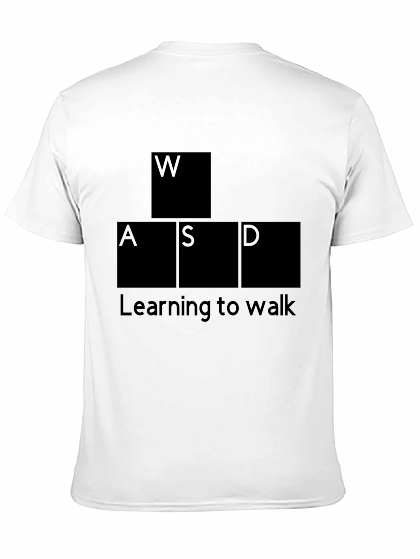 WASD Gaming Tee - Learning to Walk Black Shirt