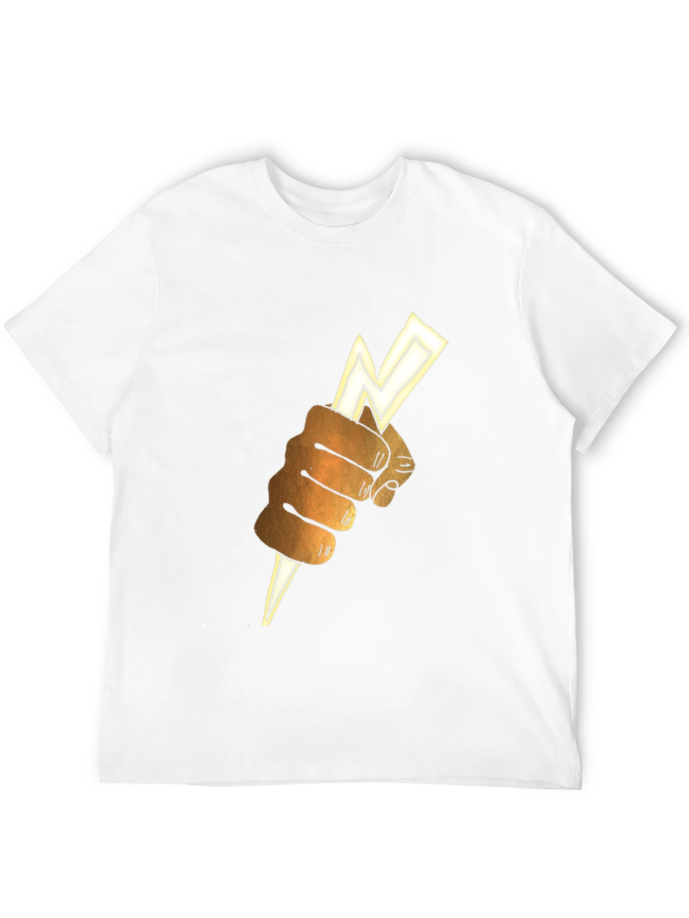 Lightning Bolt Fist Graphic Tee - Black