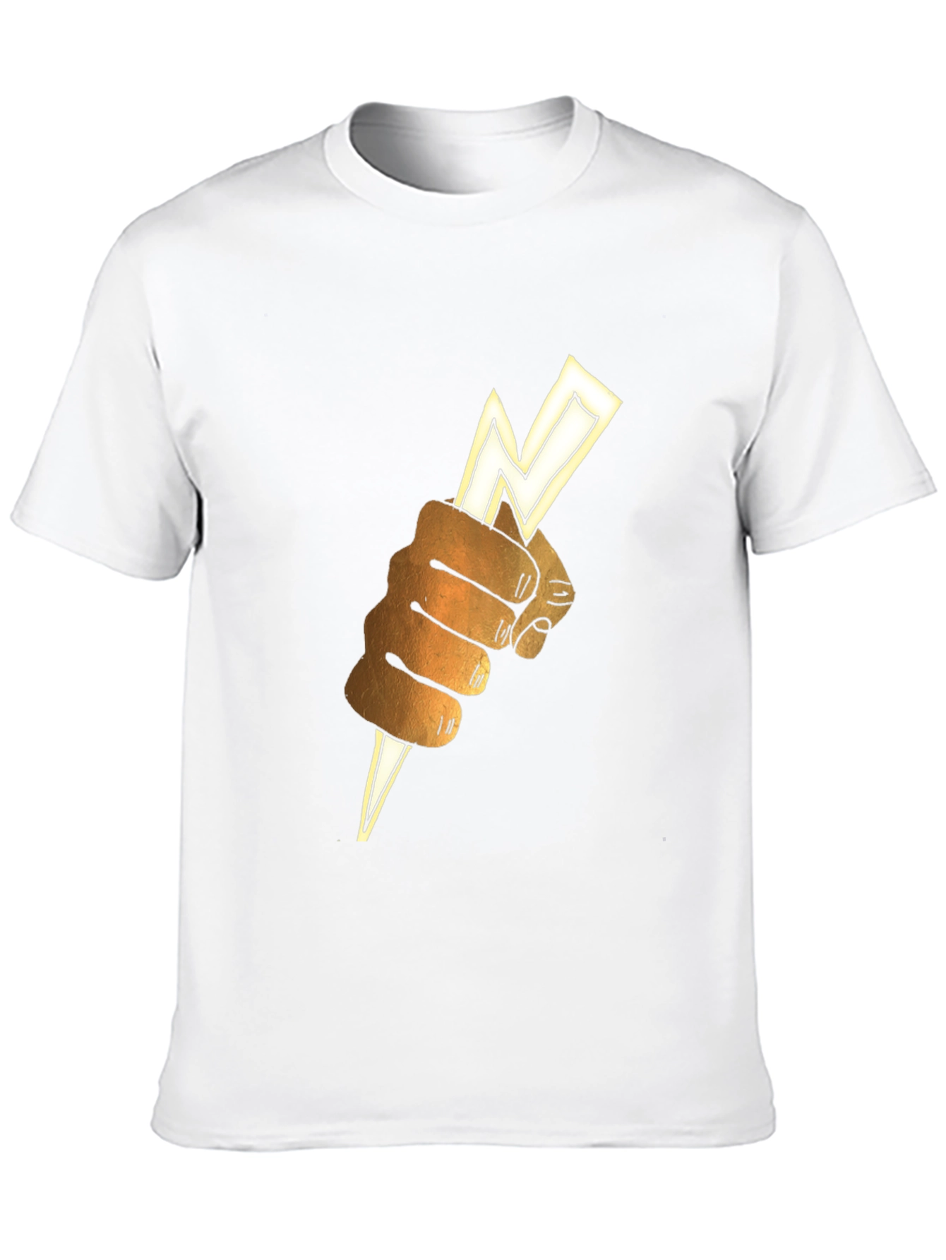Lightning Bolt Fist Graphic Tee - Black