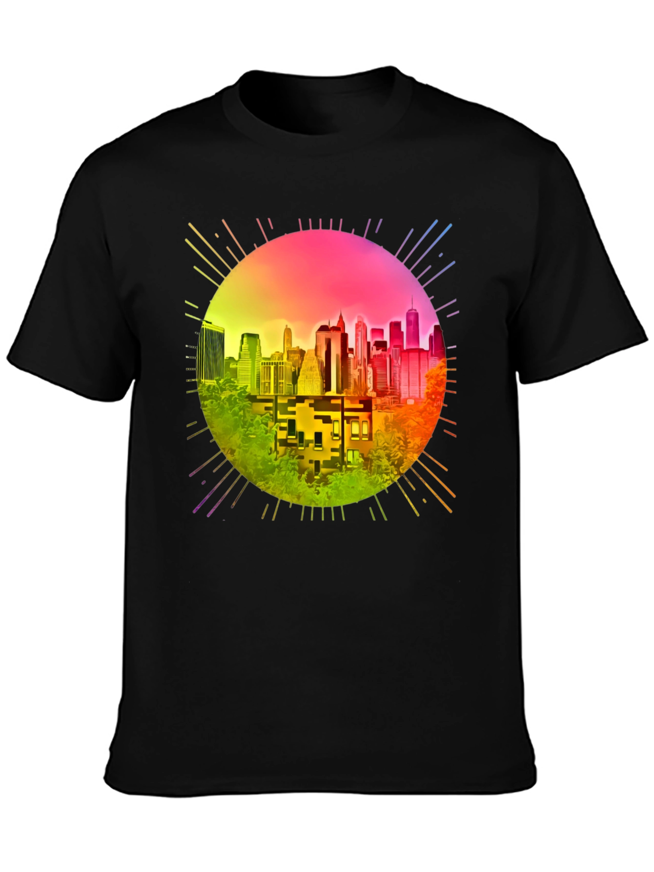 Retro Cityscape Graphic Tee