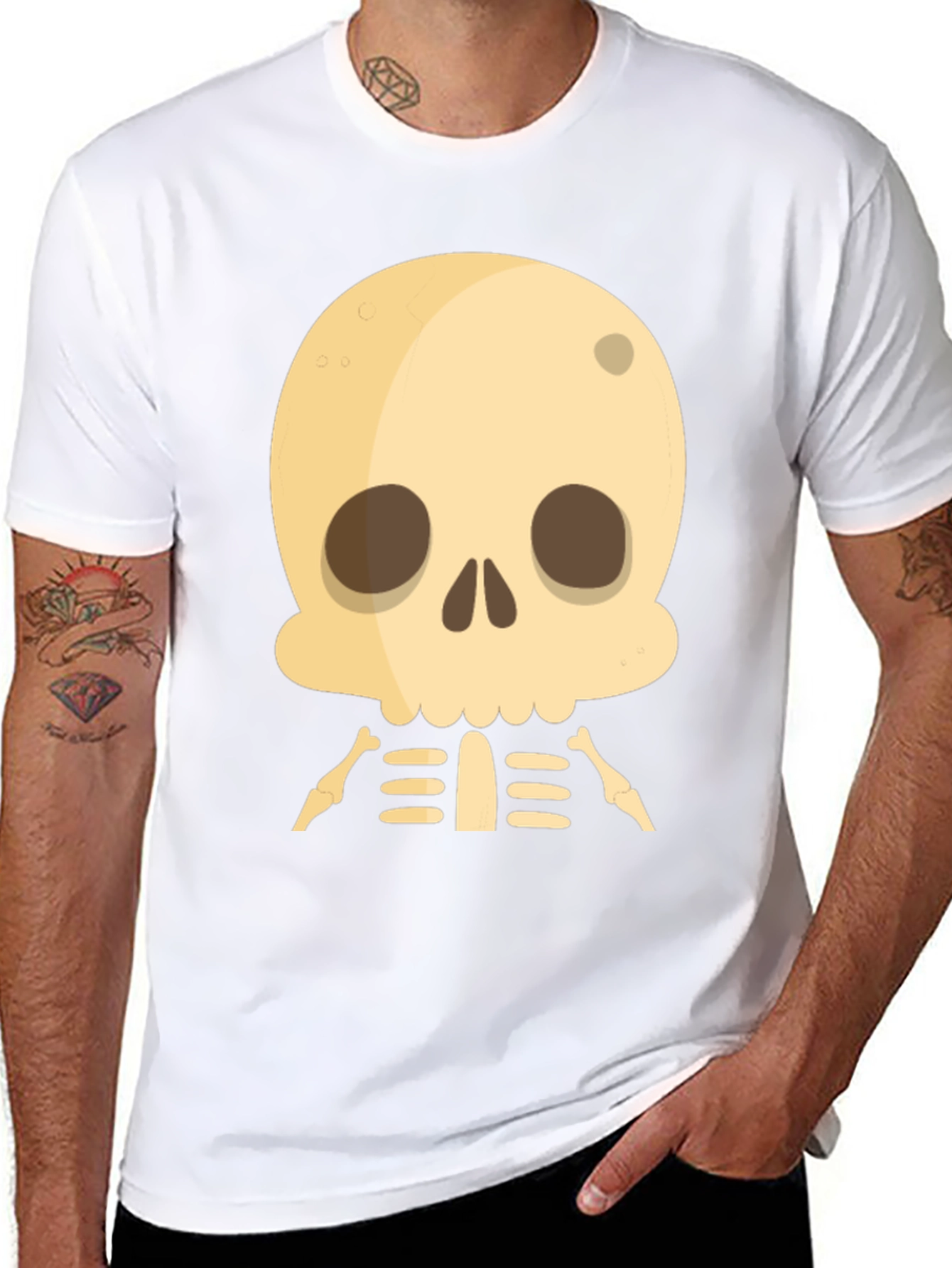 Cartoon Skull Graphic Tee - Halloween Ready!