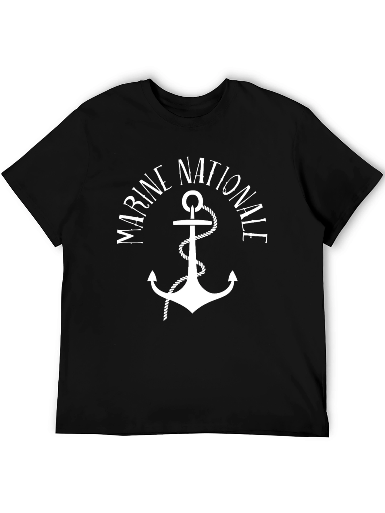 Marine Nationale Anchor Graphic Tee - Black