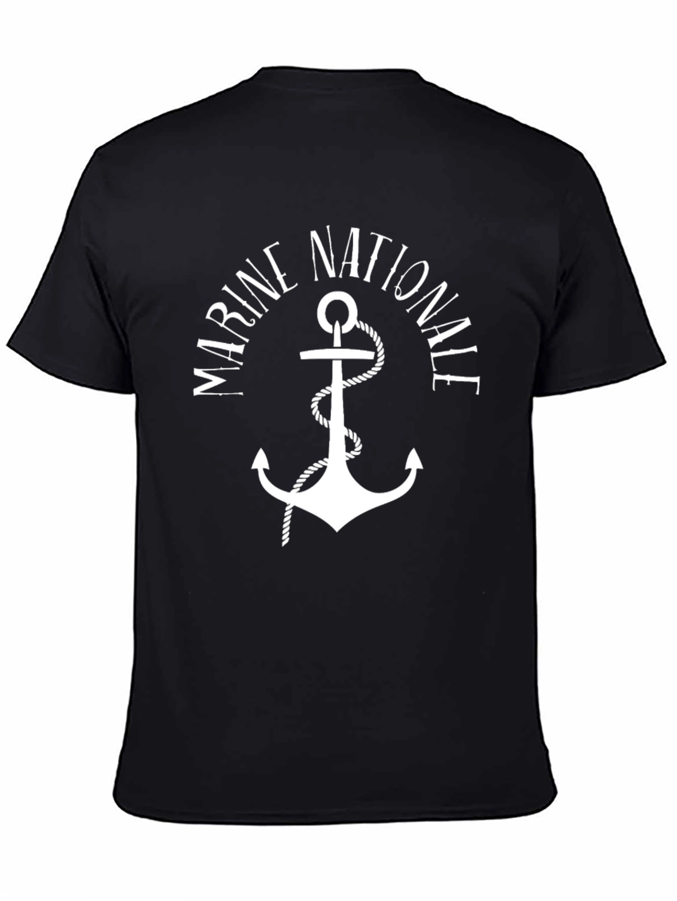 Marine Nationale Anchor Graphic Tee - Black