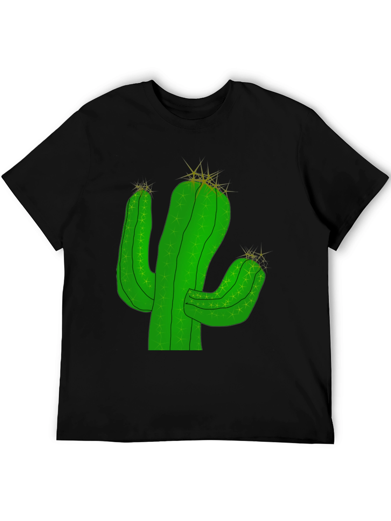 Cactus Graphic T-Shirt - Black Cotton Tee