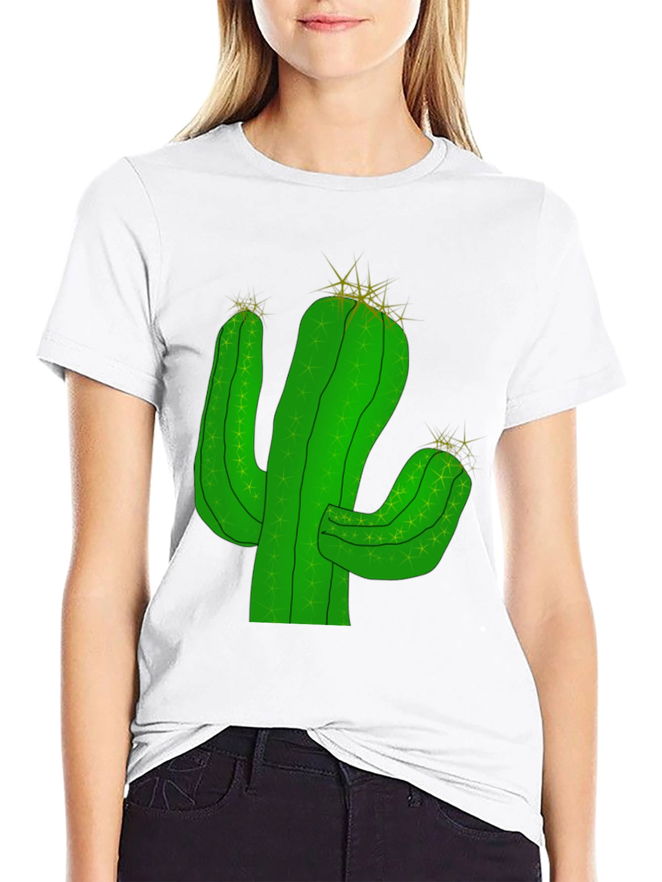 Cactus Graphic T-Shirt - Black Cotton Tee
