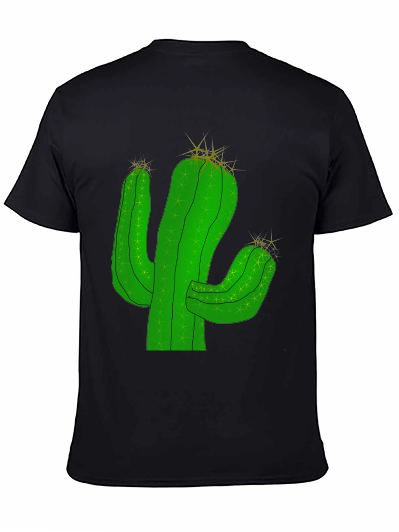 Cactus Graphic T-Shirt - Black Cotton Tee