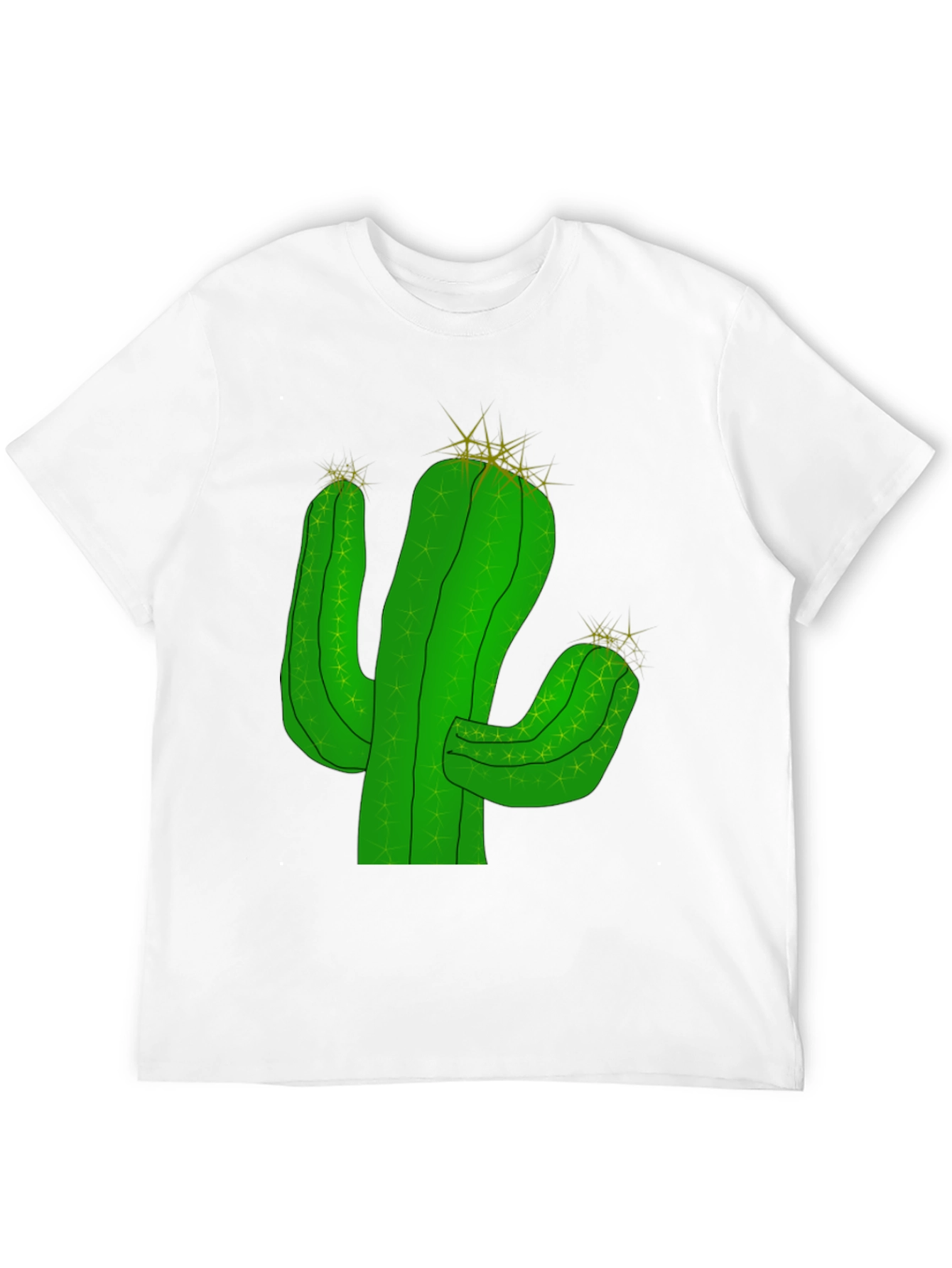 Cactus Graphic T-Shirt - Black Cotton Tee