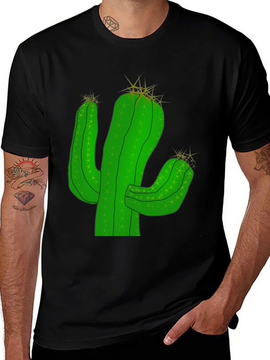 Cactus Graphic T-Shirt - Black Cotton Tee