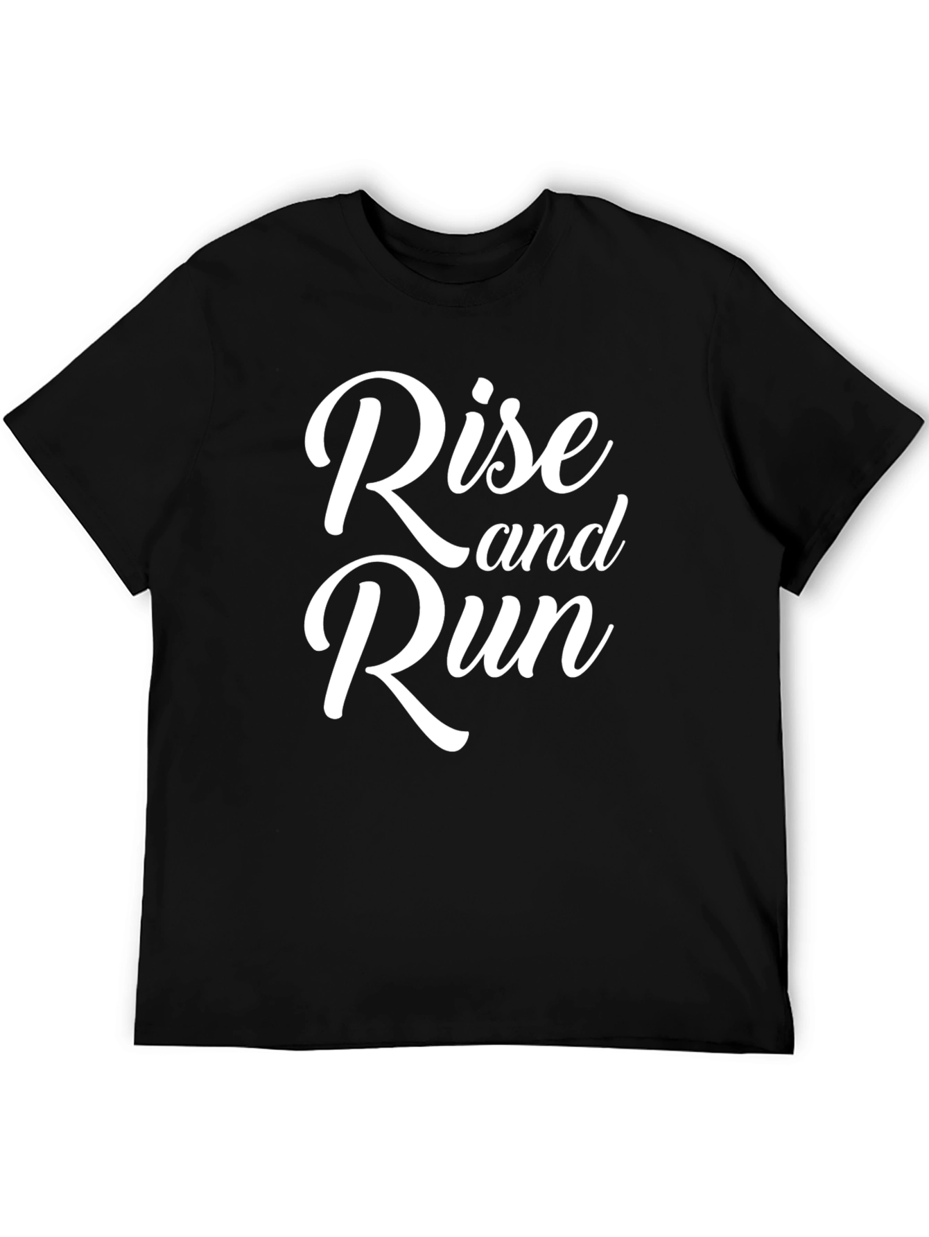 Rise and Run Black Graphic Tee