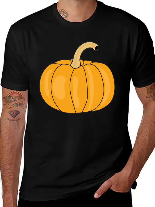 Pumpkin Graphic Tee - Black Halloween T-Shirt