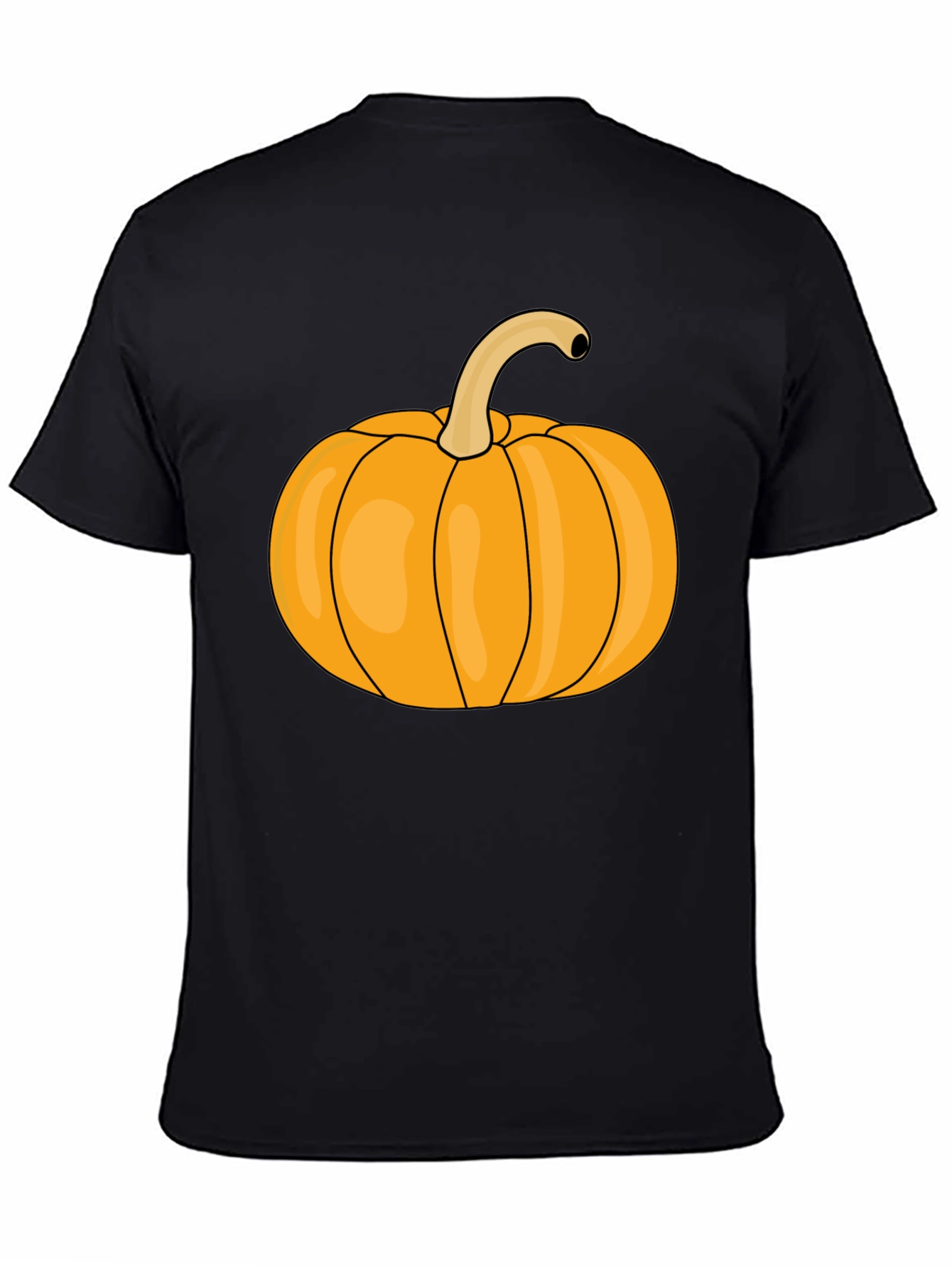 Pumpkin Graphic Tee - Black Halloween T-Shirt