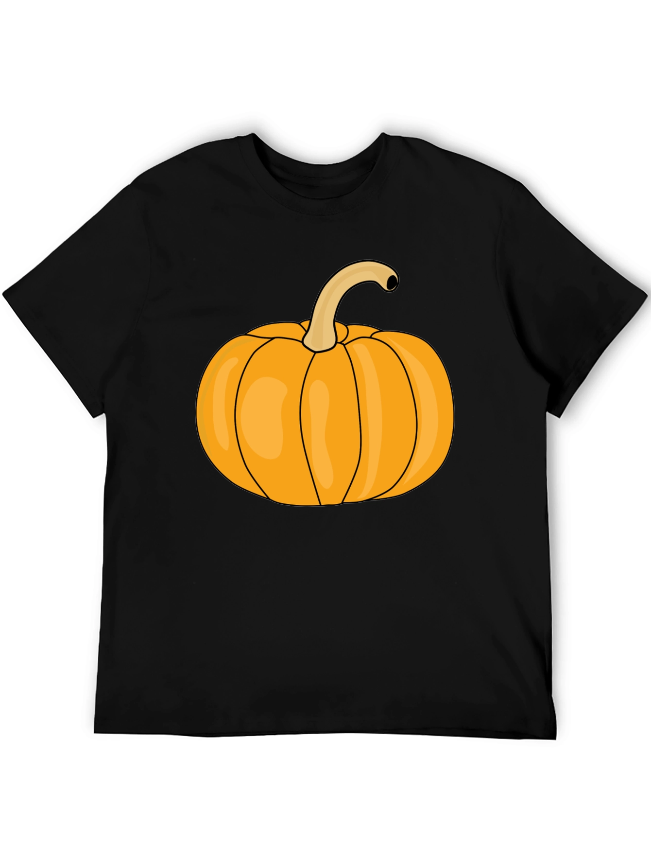 Pumpkin Graphic Tee - Black Halloween T-Shirt