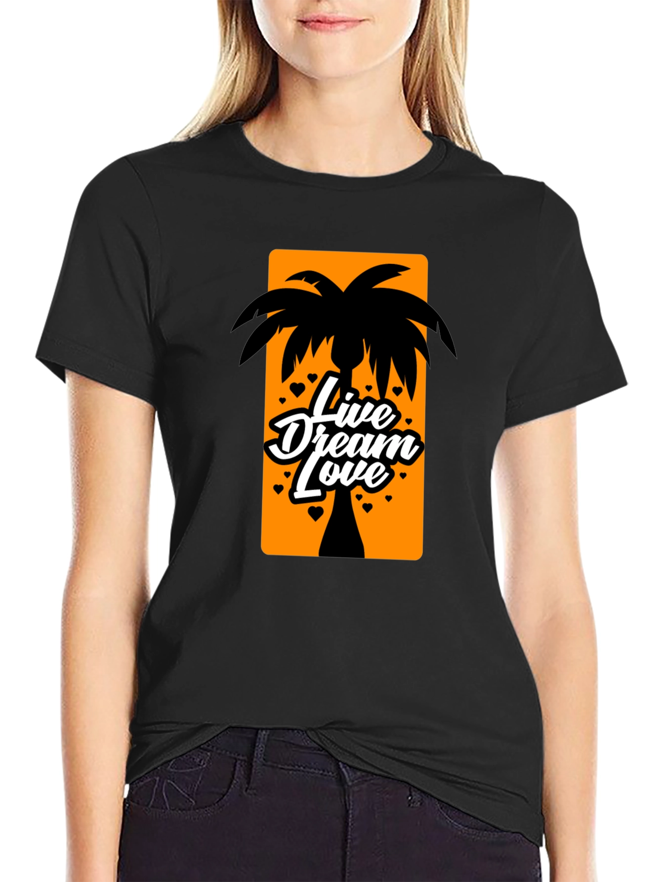 Live Dream Love Palm Tree Graphic Tee
