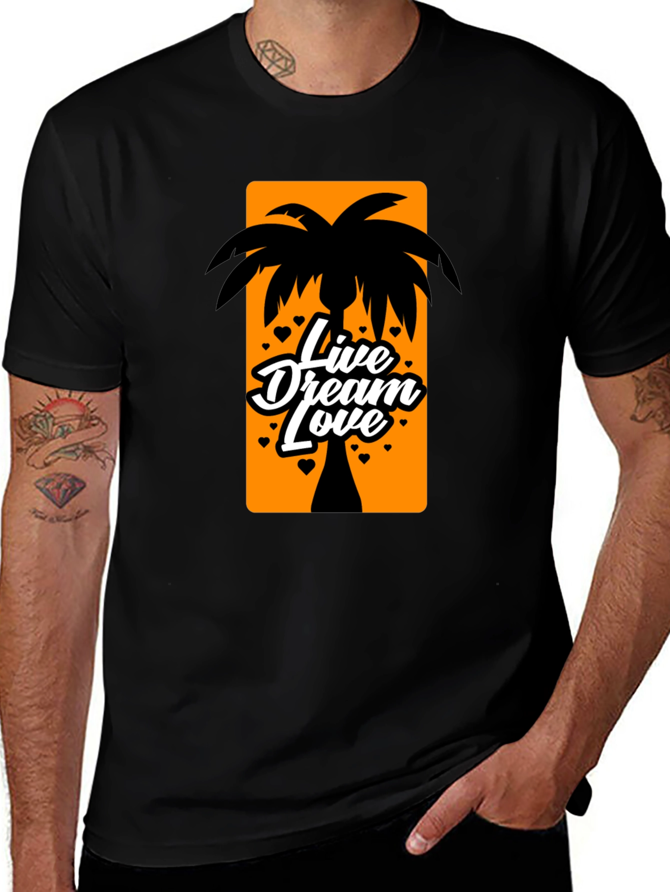Live Dream Love Palm Tree Graphic Tee