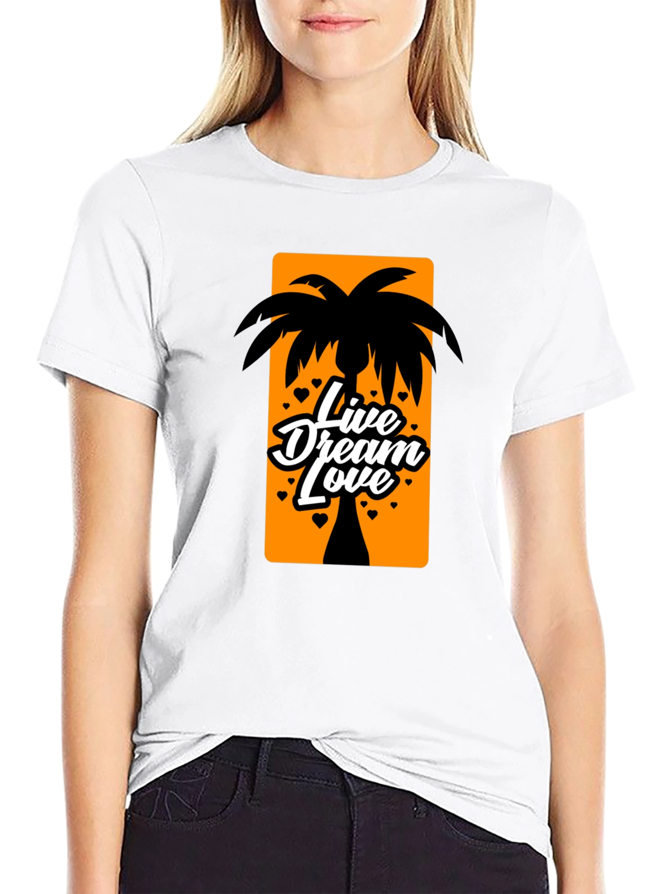 Live Dream Love Palm Tree Graphic Tee