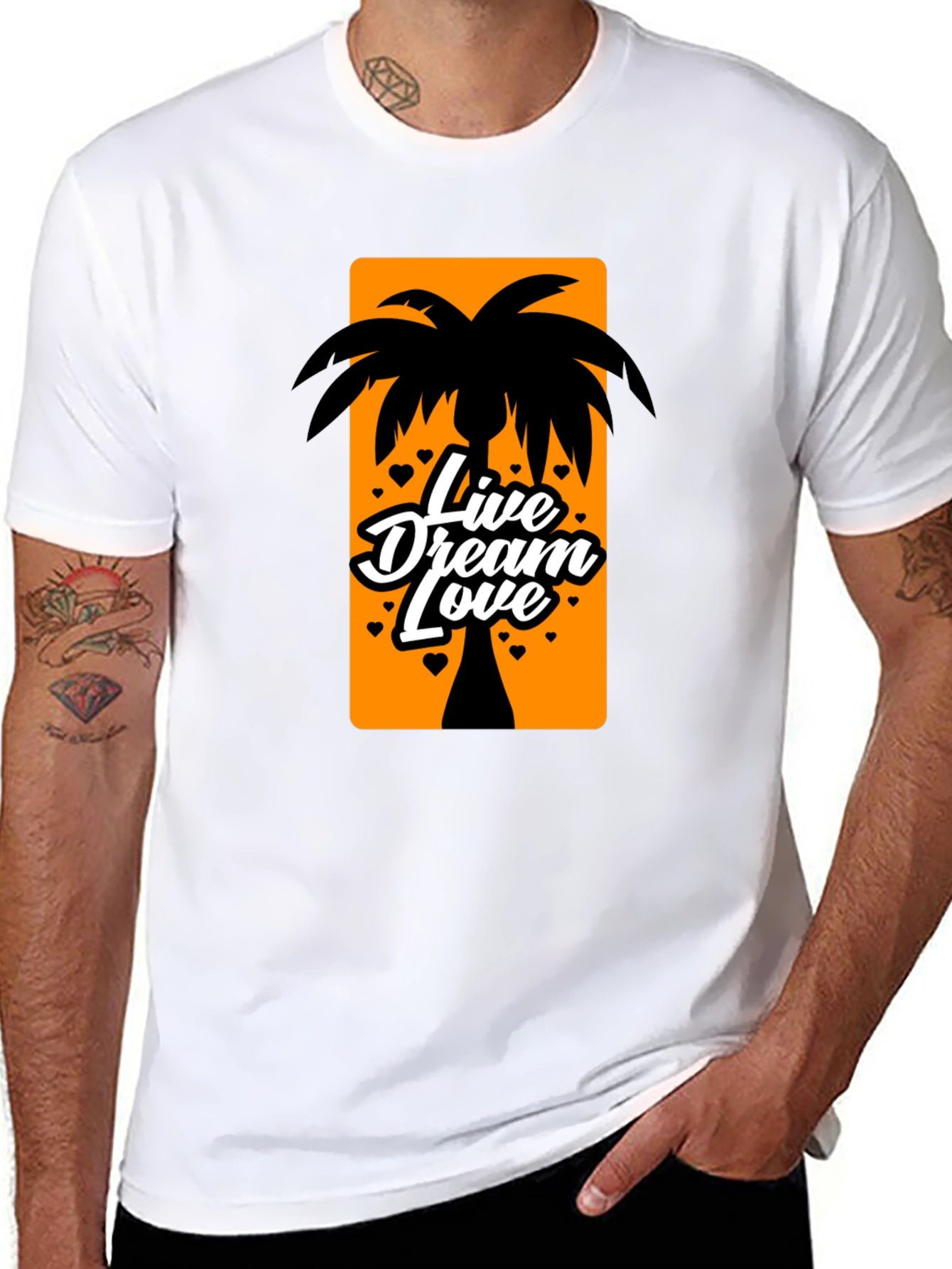 Live Dream Love Palm Tree Graphic Tee