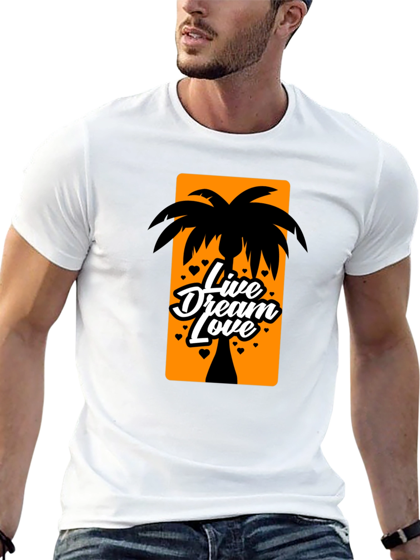 Live Dream Love Palm Tree Graphic Tee