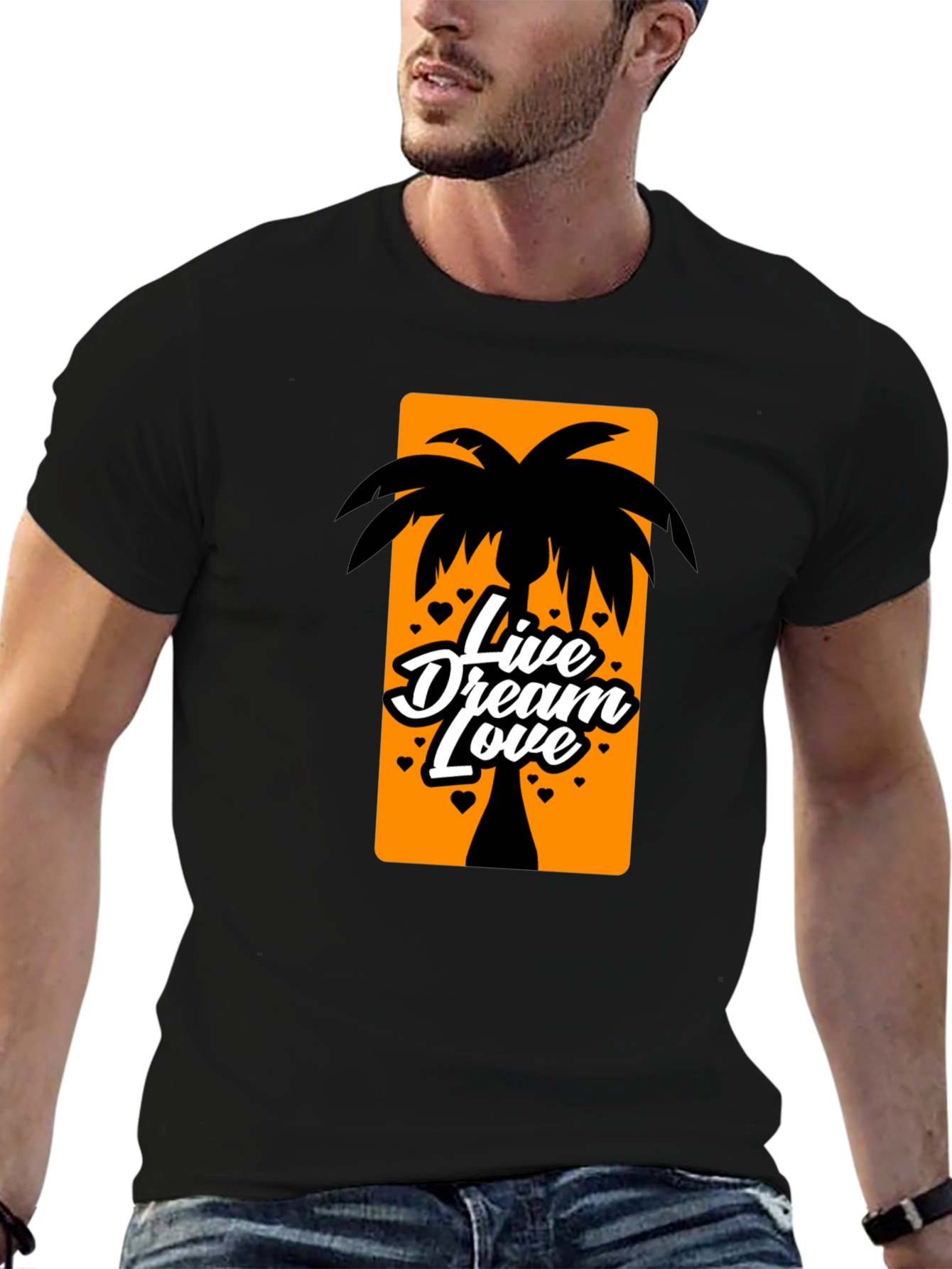 Live Dream Love Palm Tree Graphic Tee