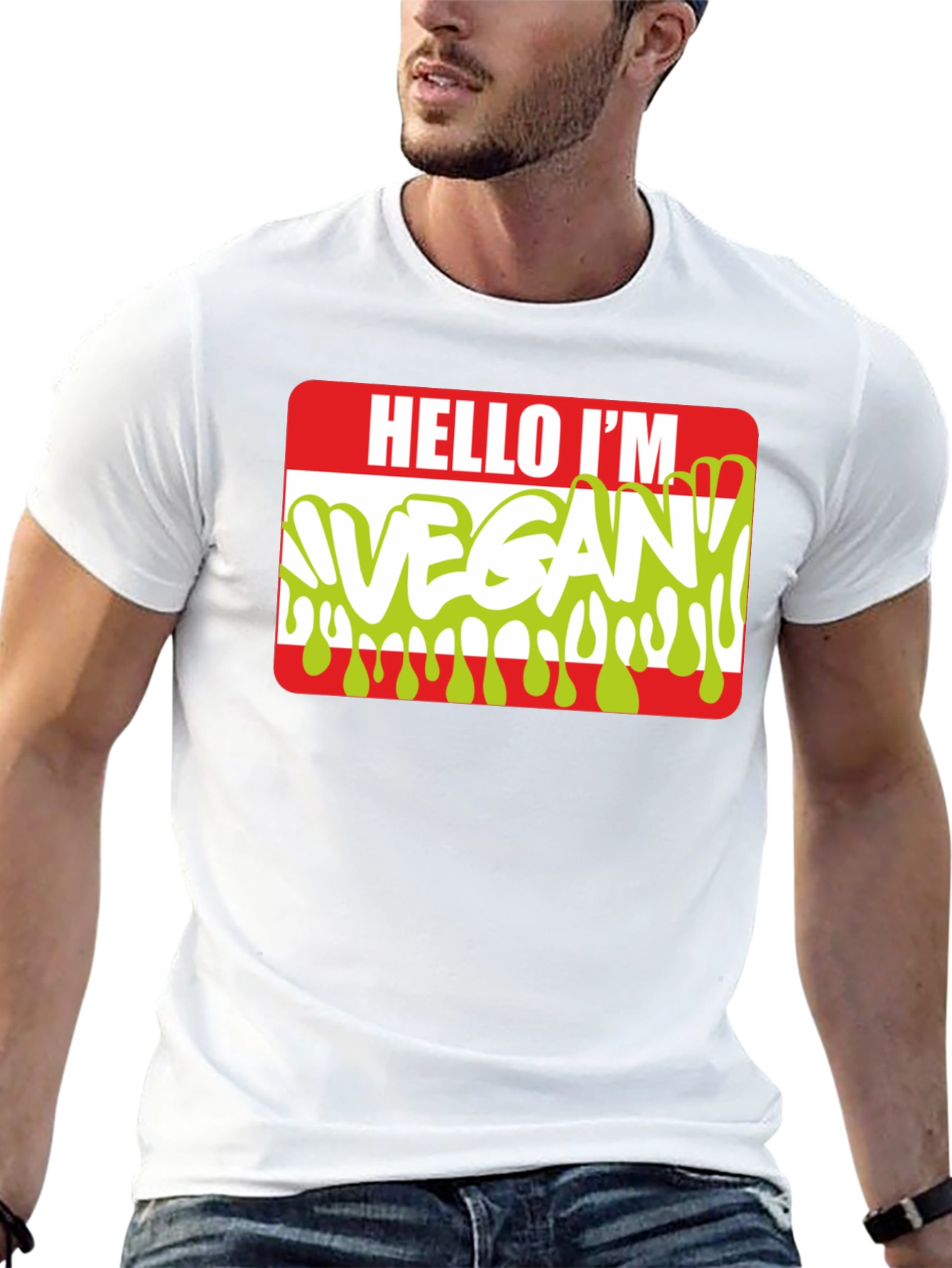 Hello Im Vegan T-Shirt - Funny Vegetarian Tee
