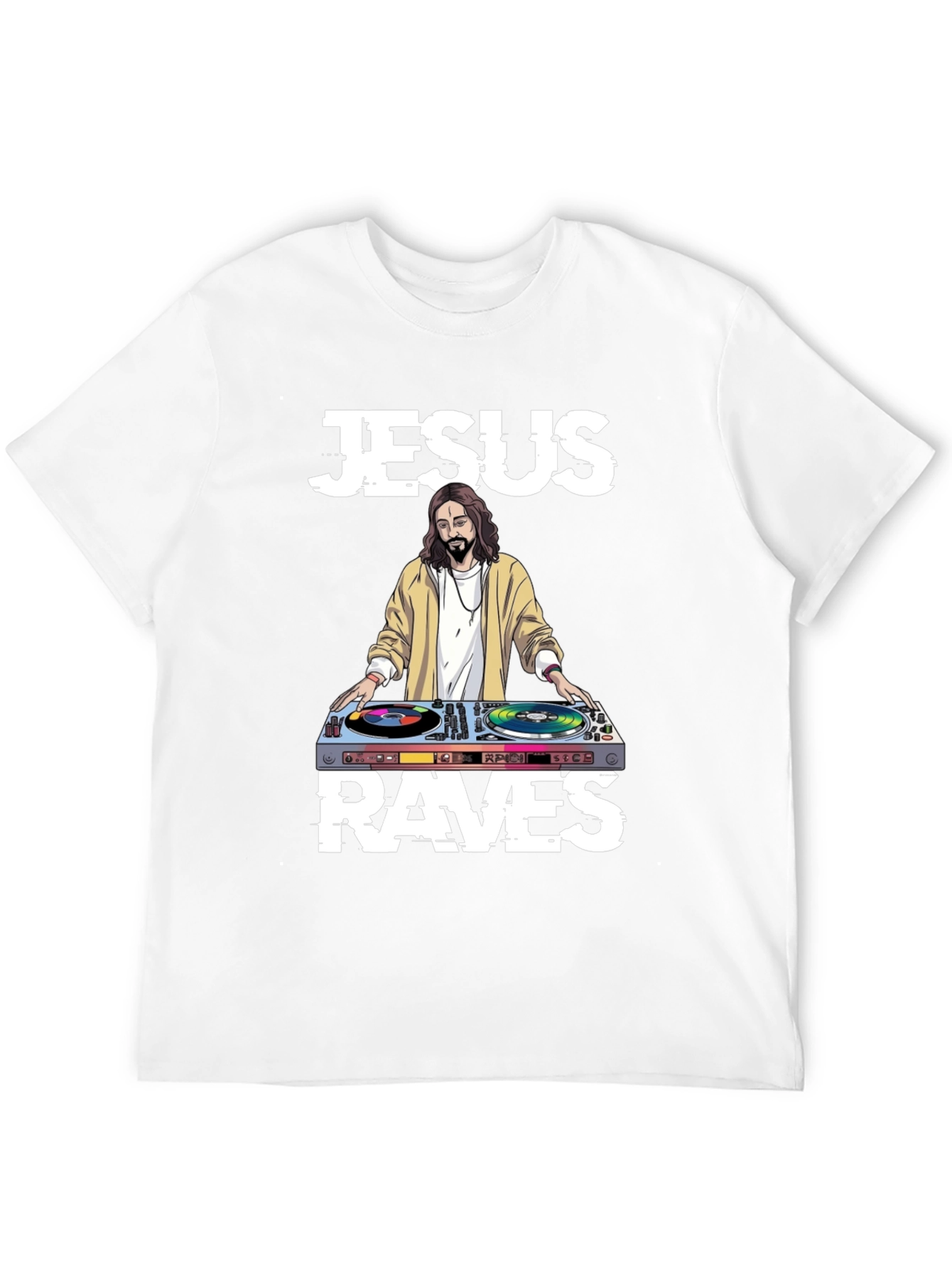 Jesus Raves T-Shirt - DJ Jesus Graphic Tee