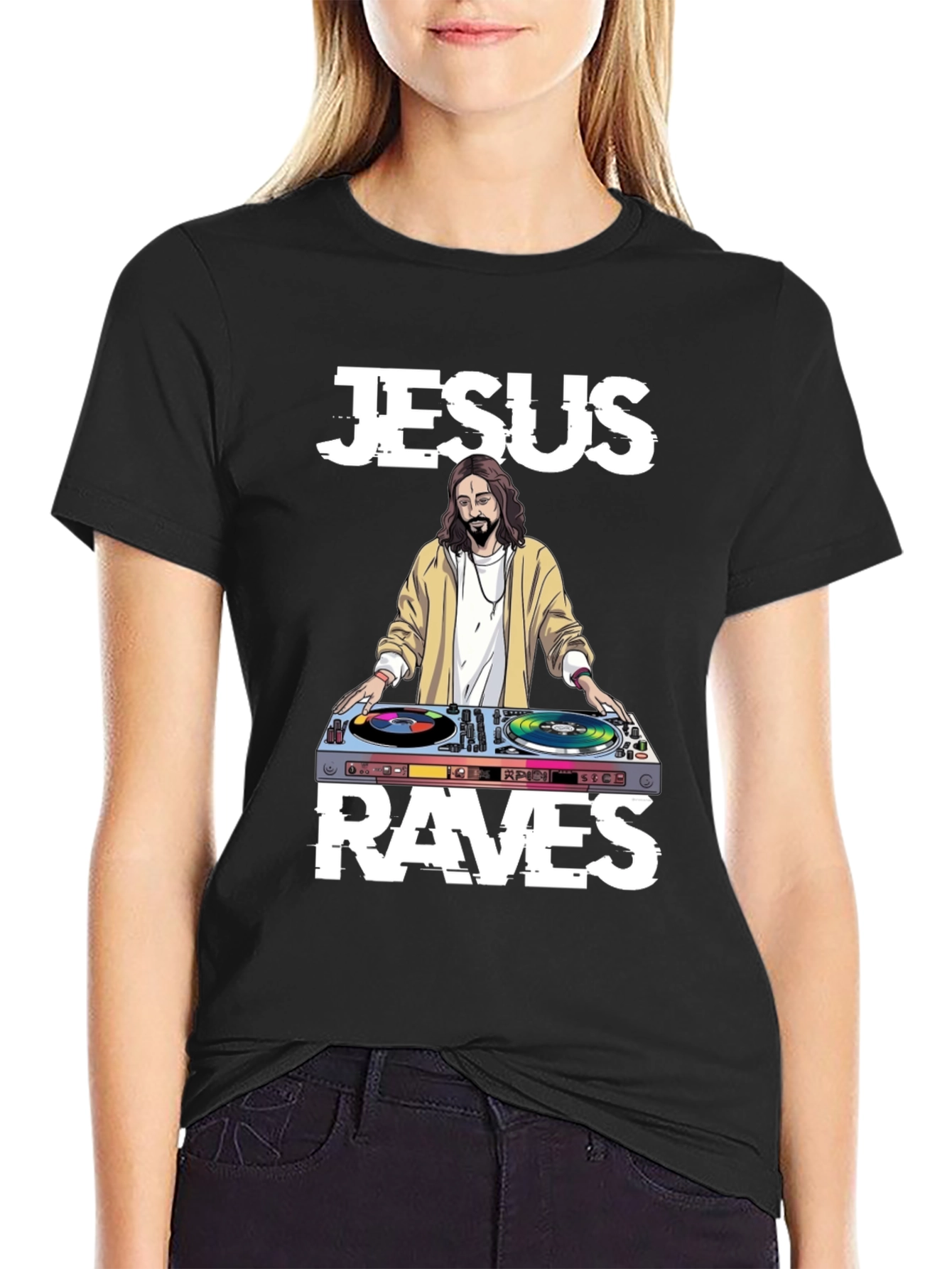 Jesus Raves T-Shirt - DJ Jesus Graphic Tee