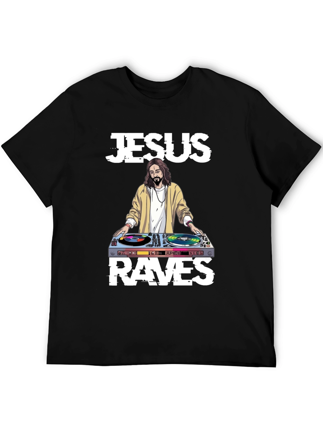 Jesus Raves T-Shirt - DJ Jesus Graphic Tee