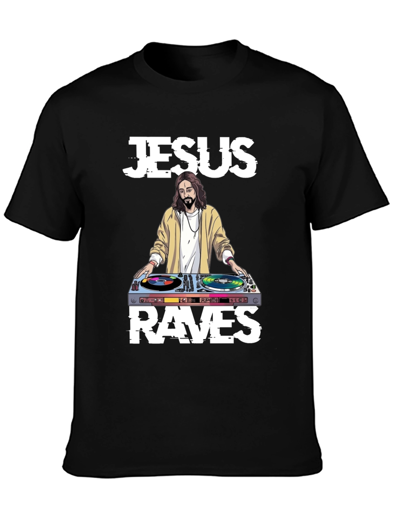 Jesus Raves T-Shirt - DJ Jesus Graphic Tee