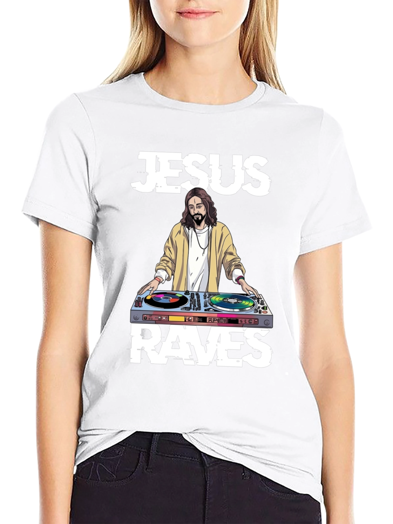 Jesus Raves T-Shirt - DJ Jesus Graphic Tee