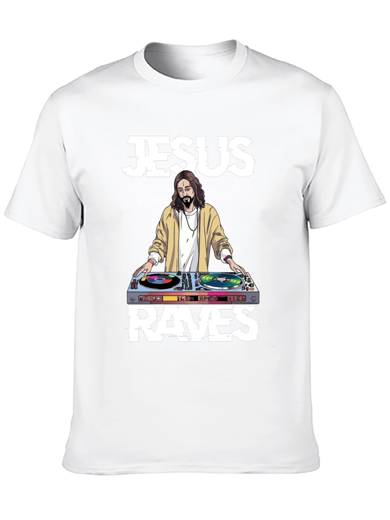 Jesus Raves T-Shirt - DJ Jesus Graphic Tee
