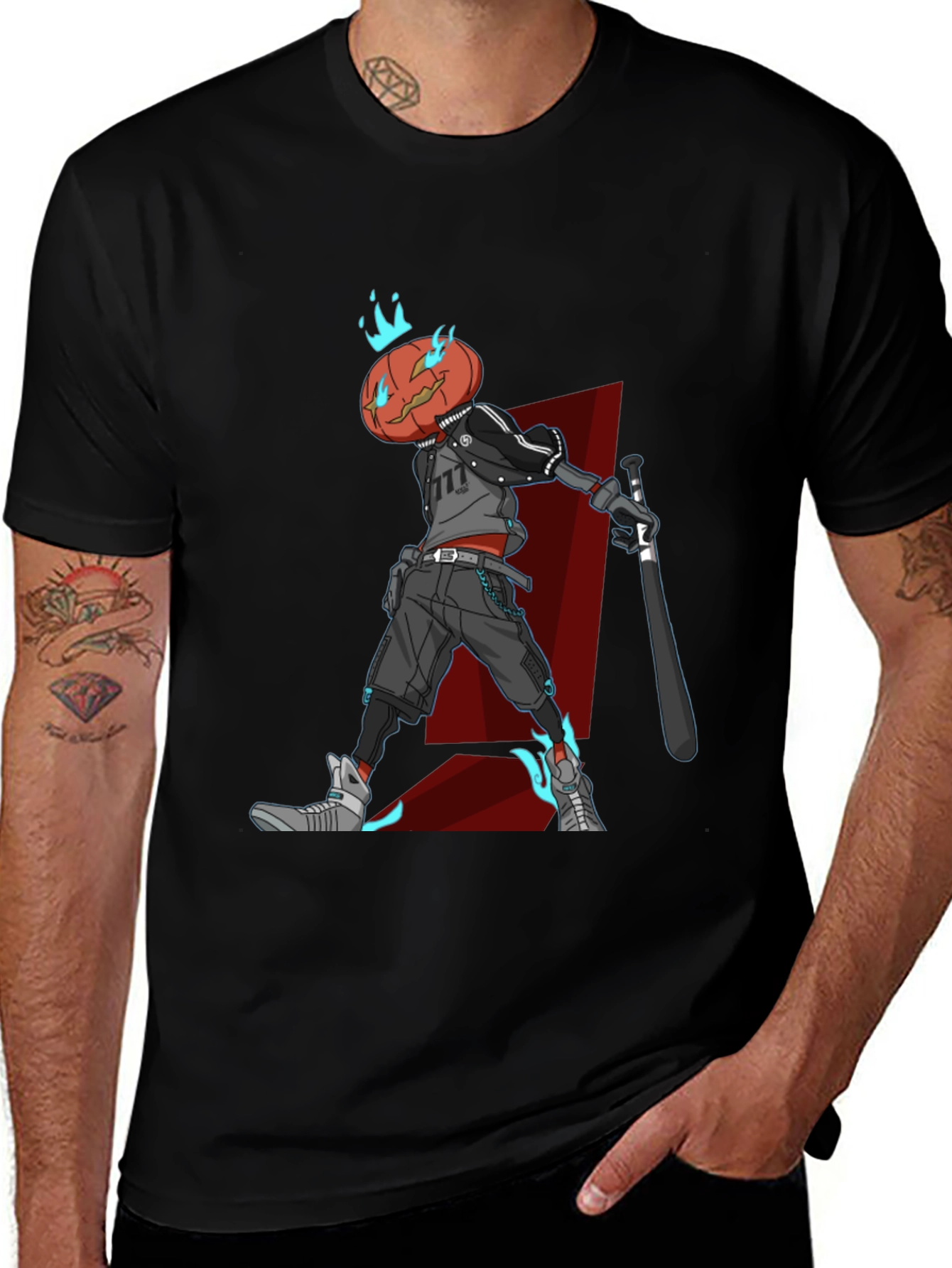 Pumpkin Head Character Graphic Tee